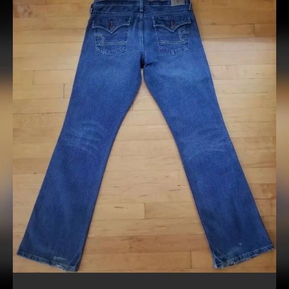 American Eagle Women's Jeans Size 8 Boot Cut Distressed Stretch Blue - Picture 9 of 11